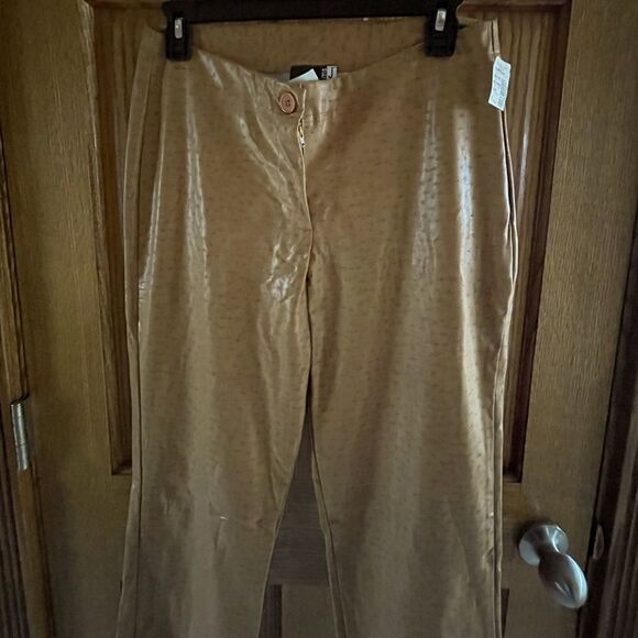 NWT Pleather Tan Juniors size 9 Slacks - Picture 4 of 12